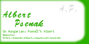 albert psenak business card